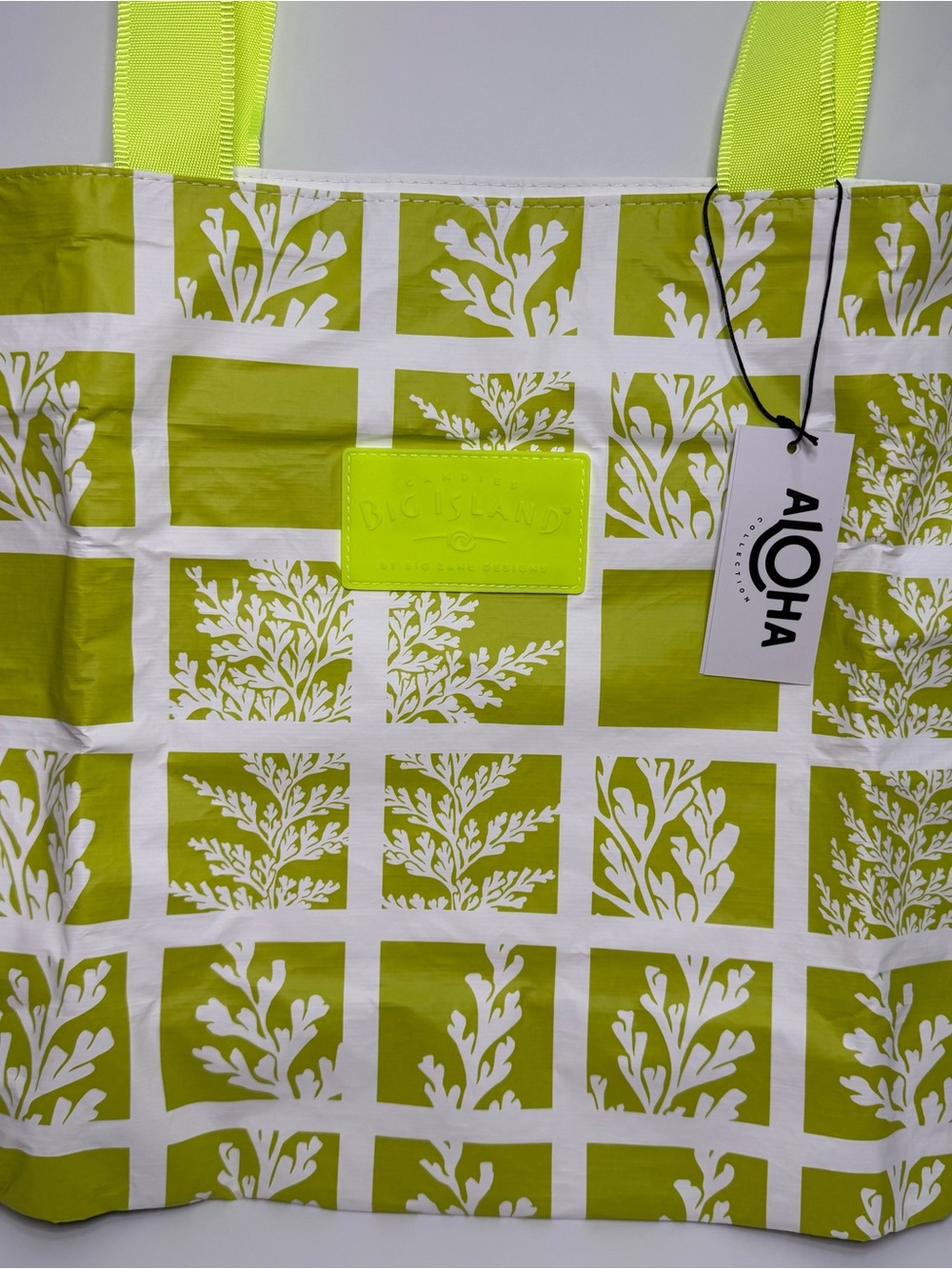 Aloha by Lime Green Printed Tote Bag - Picture 3 of 7